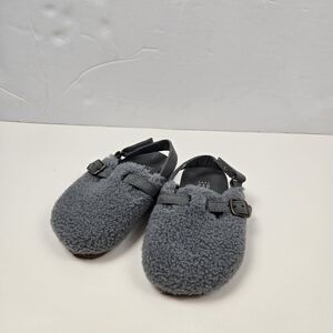 Baby Gap Kids Gray Sherpa Clogs Size 7-8